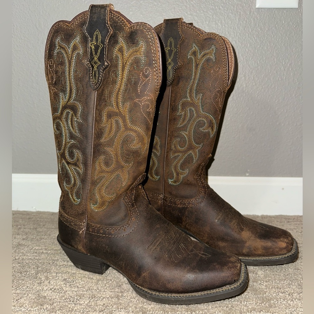 Justin Western Cowgirl Boot Size 6B Stampede Womens Boots